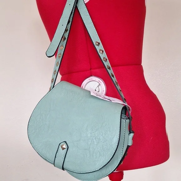 Silk Sparrow Studded   Crossbody Purse Sea Green - Picture 4 of 13